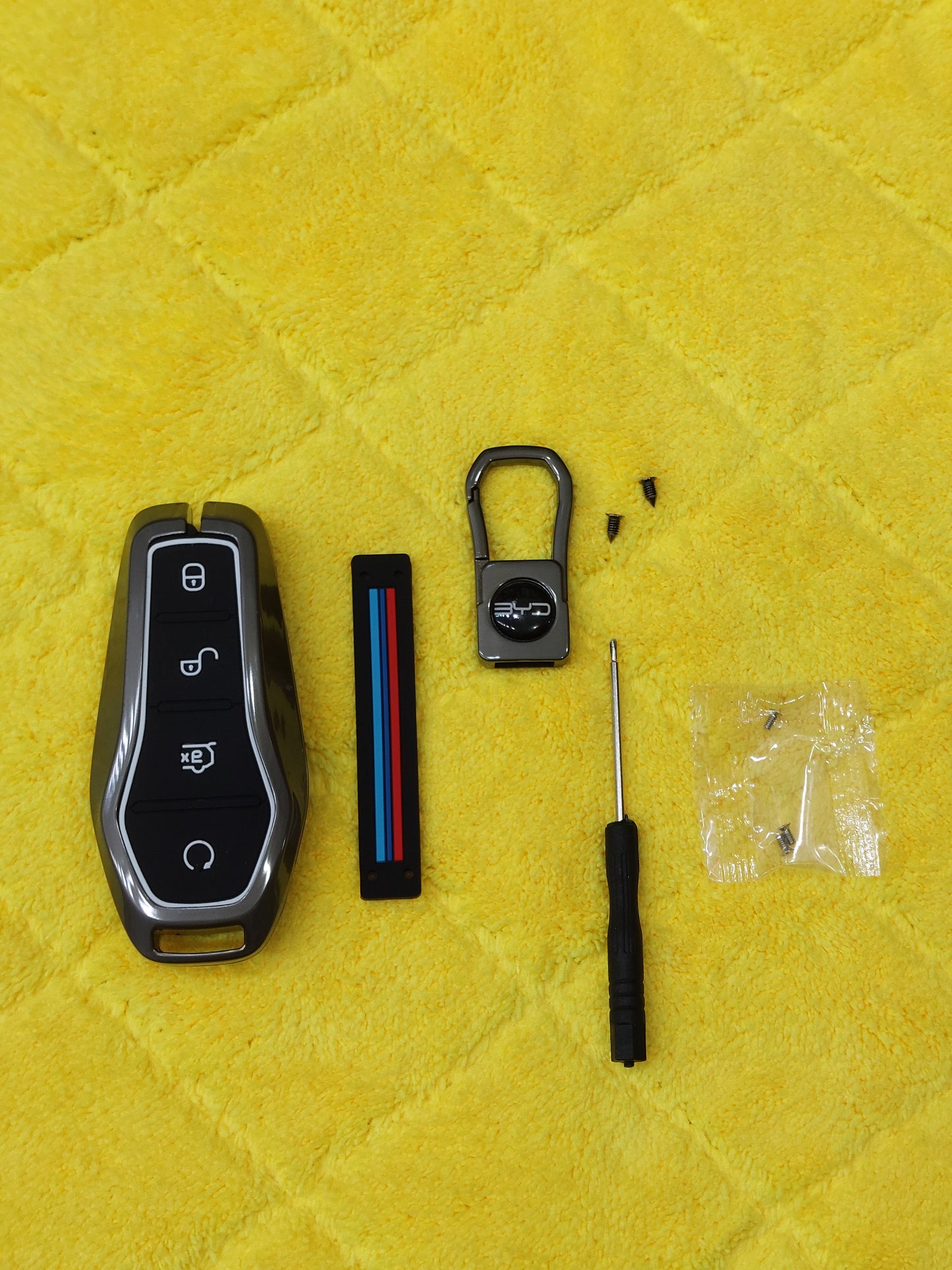 BYD Atto 3 Metallic Remote Cover With keychain