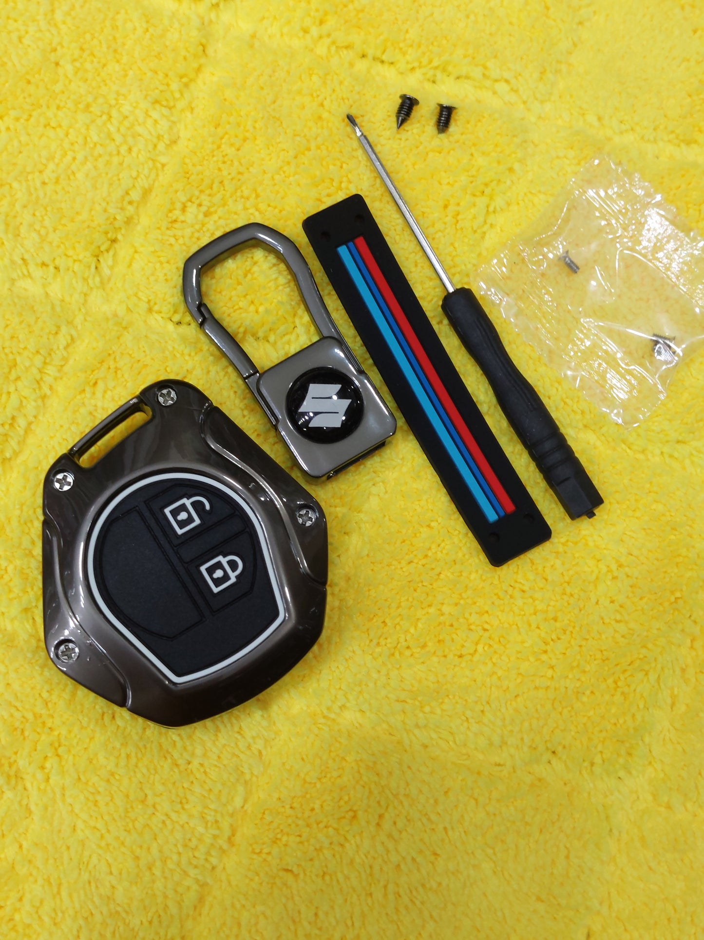 Suzuki Alto 2019-2025 Metallic Key Cover with key chain