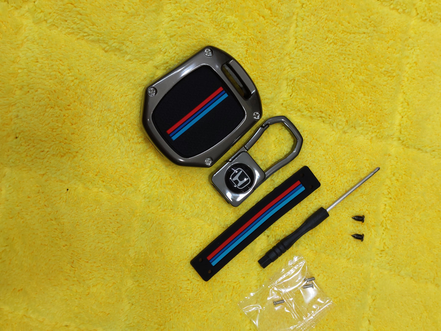 Honda City 2009–2019 Metallic Remote Cover with key chain