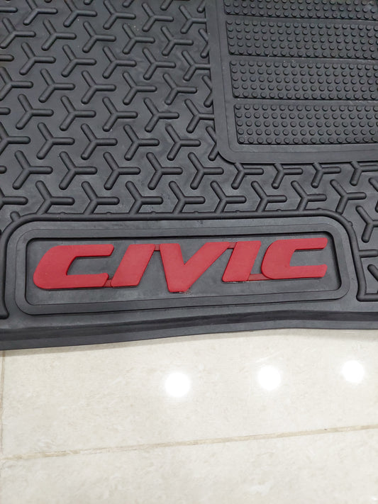 Honda Civic X 2016-2021 Latex Rubber Floor Mats