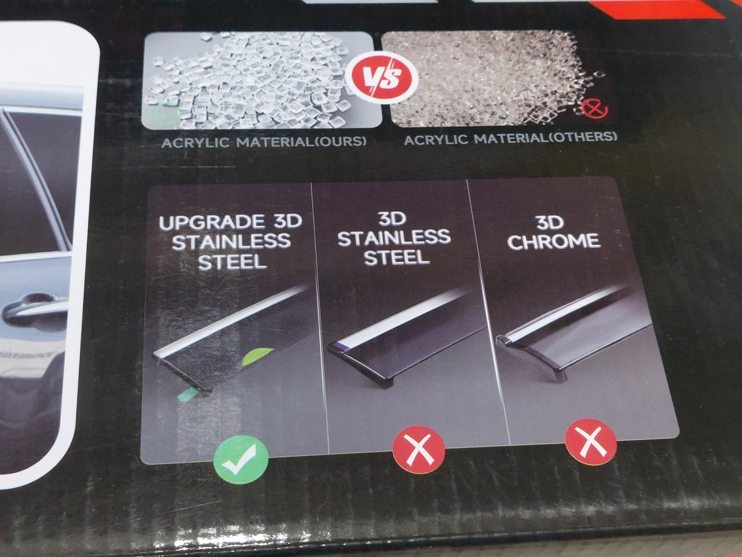 Honda City 2022 TXR Airpress Rain Visors with chrome lining