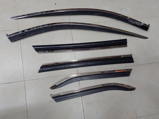 BYD Atto 3 TXR Airpress 6 piece with chrome lining luxury Rain Visors