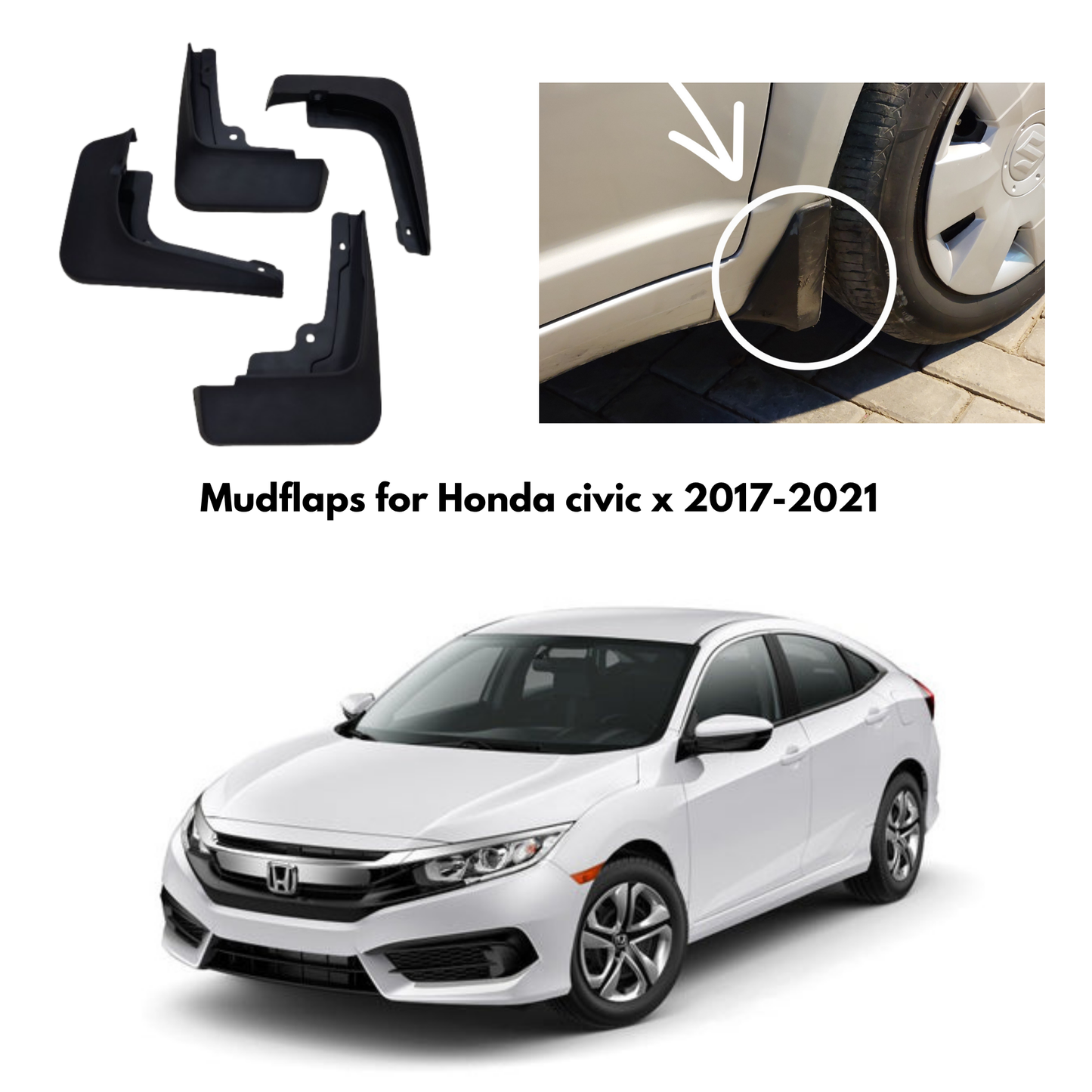 Honda Civic 2016-2021 genuine Mudflaps