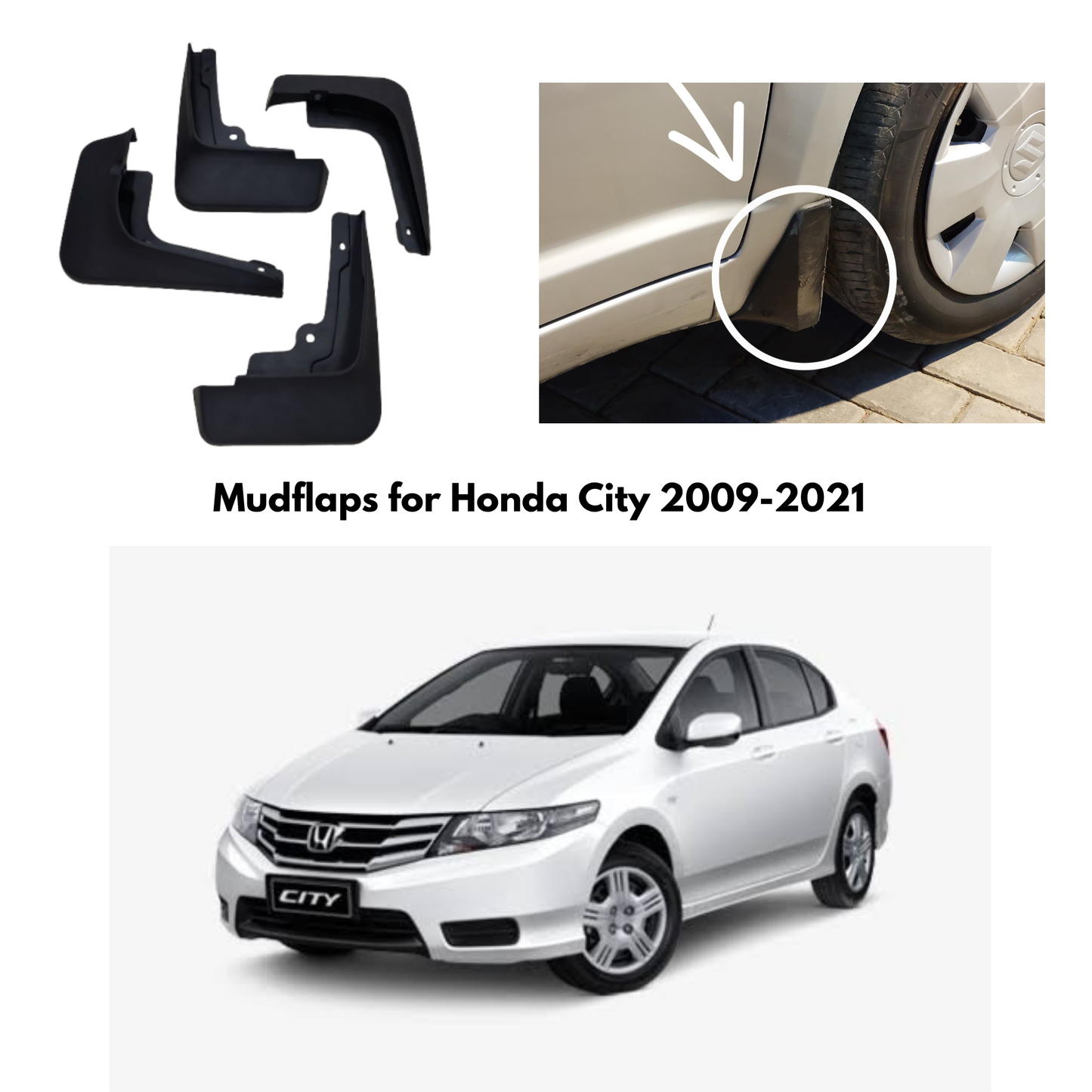 Honda City 2009-2021 Mudflaps