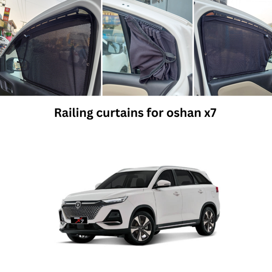 Railing Curtains for Oshan X7 | Premium Car Window Privacy Shades