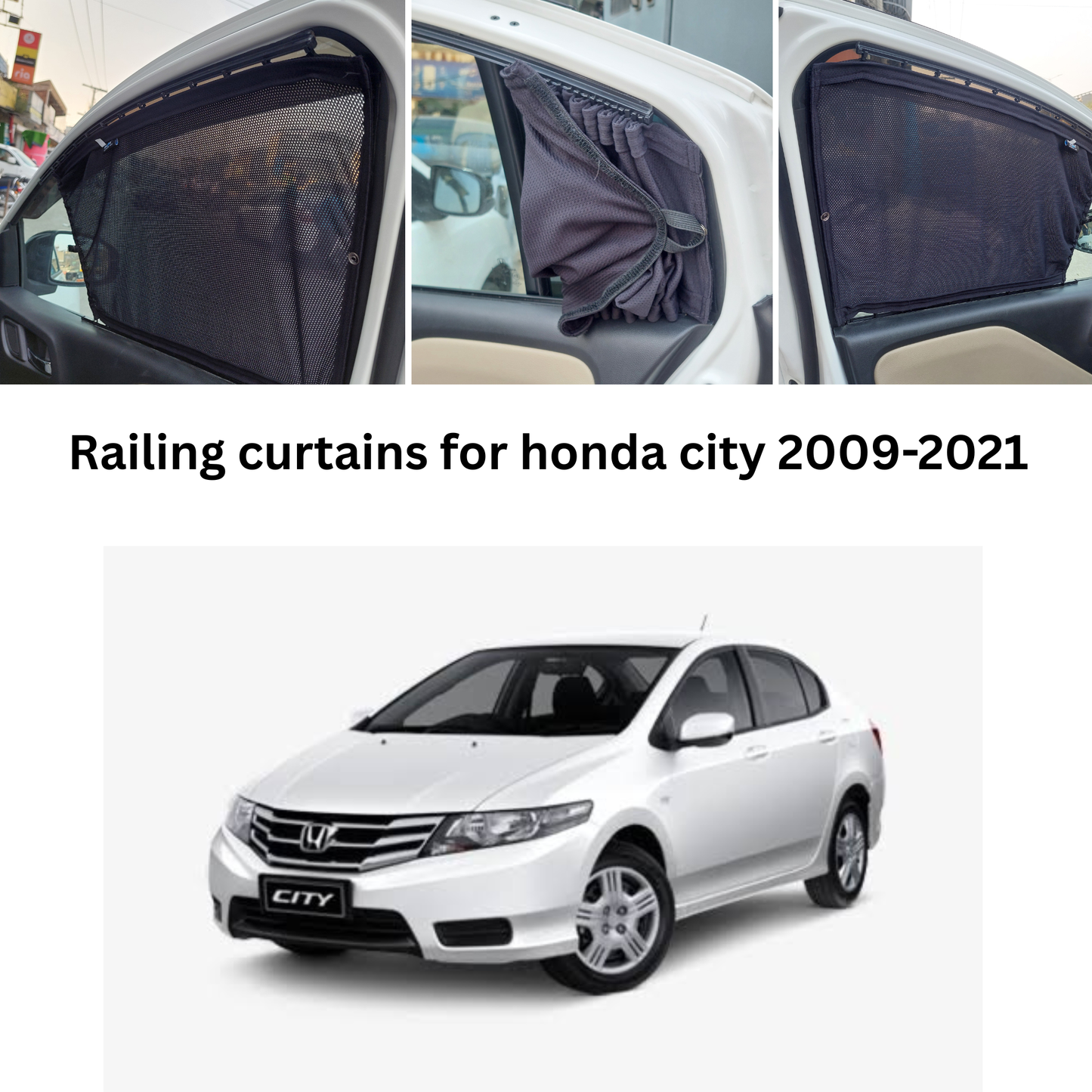 Railing Curtains for City 2009-2021| Premium Car Window Privacy Shades