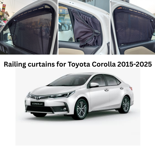 Railing Curtains for Corolla 2015-2025 | Premium Car Window Privacy Shades